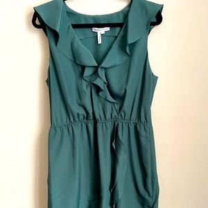 BCBG Teal Ruffle Dress